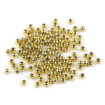   Műanyag teklagyöngyök / Glance Metalic gyöngyök Ø 4mm - 2 világos arany (100 g-os csomagolás)