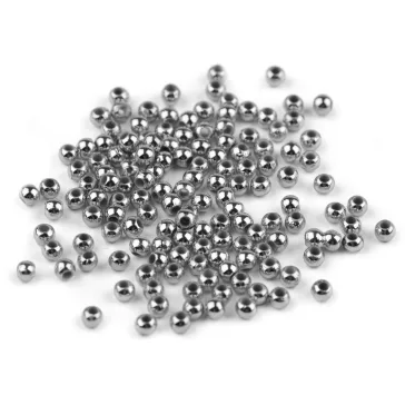   Műanyag teklagyöngyök / Glance Metalic gyöngyök Ø 4mm - 1 platina (100 g-os csomagolás)