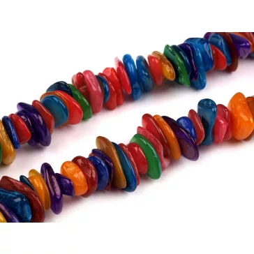 Gyöngy töredékek szilonon - multicolor (5 zsinór)