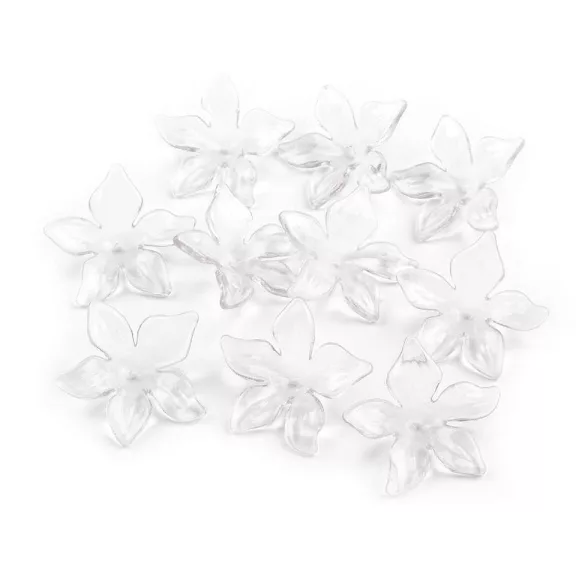 Műanyag gyöngyök virág / szoknya Ø25-29 mm - 7 (01) - 25 mm Transparent (800 db-os csomagolás) Műanyag gyöngyök virág / szoknya Ø25-29 mm - 7 (01) - 25 mm Transparent (800 db-os csomagolás)