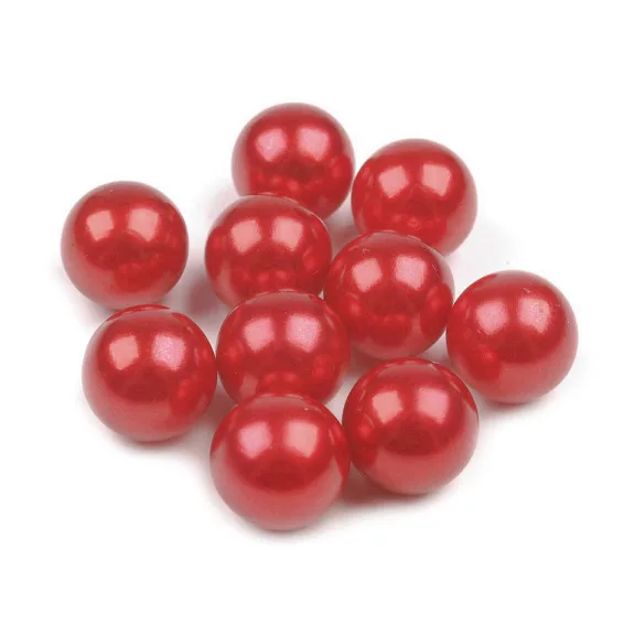 Dekorációs golyócskák / teklagyöngy lyuk nélkül Ø8, 10 mm - 5 (Ø10 mm) piros (20 db-os csomagolás) Dekorációs golyócskák / teklagyöngy lyuk nélkül Ø8, 10 mm - 5 (Ø10 mm) piros (20 db-os csomagolás)