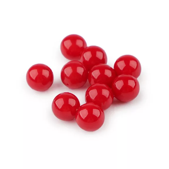 Dekorációs golyócskák / teklagyöngy lyuk nélkül Ø8, 10 mm - 25 (Ø8 mm) piros (20 db-os csomagolás) Dekorációs golyócskák / teklagyöngy lyuk nélkül Ø8, 10 mm - 25 (Ø8 mm) piros (20 db-os csomagolás)