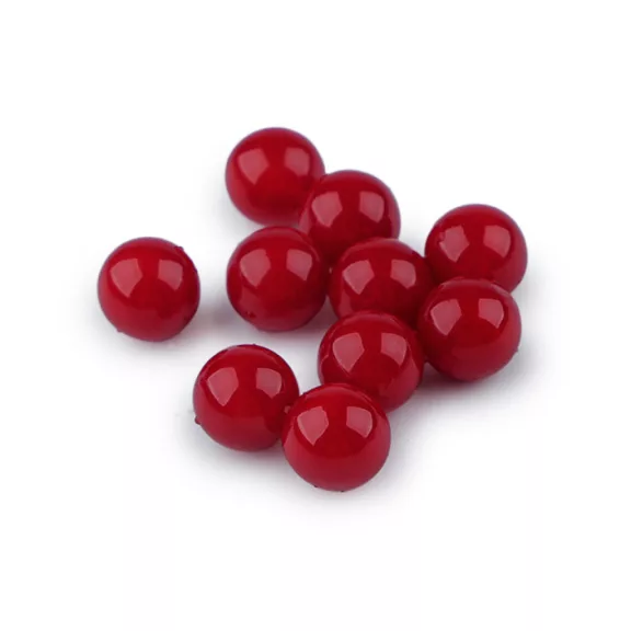 Dekorációs golyócskák / teklagyöngy lyuk nélkül Ø8, 10 mm - 27 (Ø8 mm) sötétpiros (20 db-os csomagolás) Dekorációs golyócskák / teklagyöngy lyuk nélkül Ø8, 10 mm - 27 (Ø8 mm) sötétpiros (20 db-os csomagolás)
