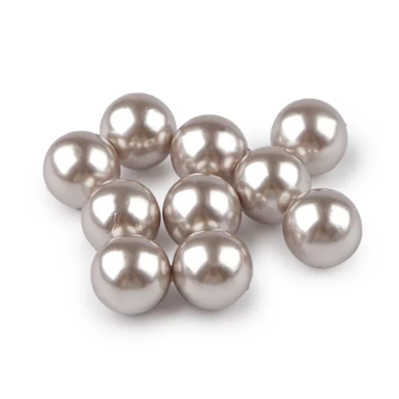 Dekorációs golyócskák / teklagyöngy lyuk nélkül Ø8, 10 mm - 30 (Ø10 mm) szürkés bézs (20 db-os csomagolás) Dekorációs golyócskák / teklagyöngy lyuk nélkül Ø8, 10 mm - 30 (Ø10 mm) szürkés bézs (20 db-os csomagolás)