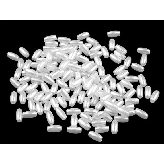 Műanyag teklagyöngyök / Glance rizsszemgyöngyök 3x6 mm - 1 fehér (10 g-os csomagolás) Műanyag teklagyöngyök / Glance rizsszemgyöngyök 3x6 mm - 1 fehér (10 g-os csomagolás)