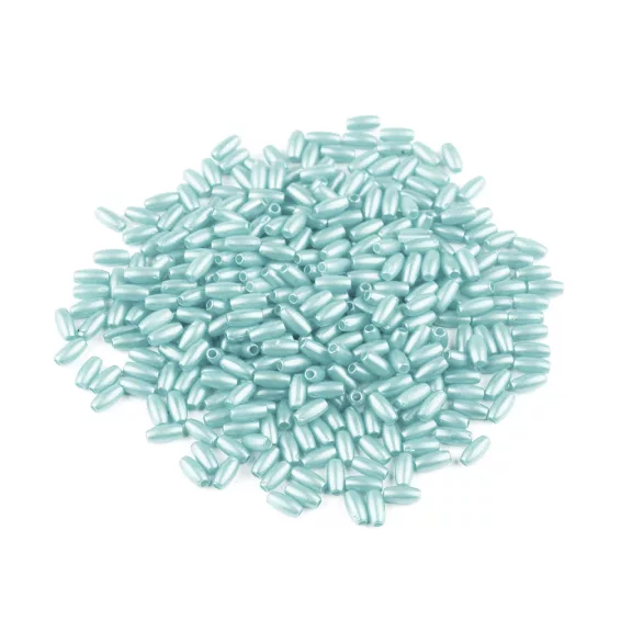 Műanyag teklagyöngyök / Glance rizsszemgyöngyök 3x6 mm - 8 jégkék (10 g-os csomagolás) Műanyag teklagyöngyök / Glance rizsszemgyöngyök 3x6 mm - 8 jégkék (10 g-os csomagolás)