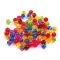 Műanyag gyöngyök Transparent Ø6 mm - 1 MIX multicolor (20 g-os csomagolás)