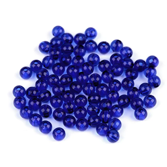 Műanyag gyöngyök Transparent Ø6 mm - 12 kobaltkék (20 g-os csomagolás) Műanyag gyöngyök Transparent Ø6 mm - 12 kobaltkék (20 g-os csomagolás)
