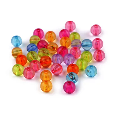   Műanyag göngyök Transparent Ø8 mm - MIX 2 multicolor (500 g-os csomagolás)