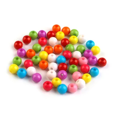   Műanyag gyöngyök Color mix Ø7 mm - mix (500 g-os csomagolás)