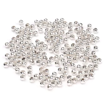 Fémgyöngyök Ø3 mm - 4 ezüst vil. (200 g-os csomagolás)