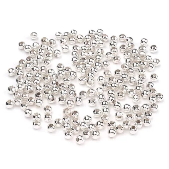 Fémgyöngyök Ø3 mm - 4 ezüst vil. (500 g-os csomagolás) Fémgyöngyök Ø3 mm - 4 ezüst vil. (500 g-os csomagolás)