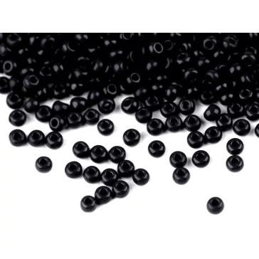   Preciosa kásagyöngy 11/0 - 2 mm - 23980 fekete (200 g-os csomagolás)