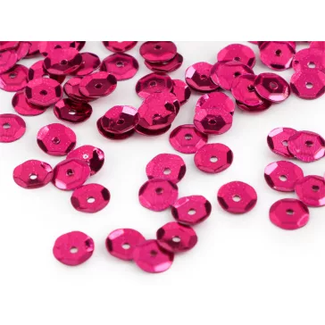   Varrható flitterek Ø6 mm törött - 2333 pink (50 g-os csomagolás)