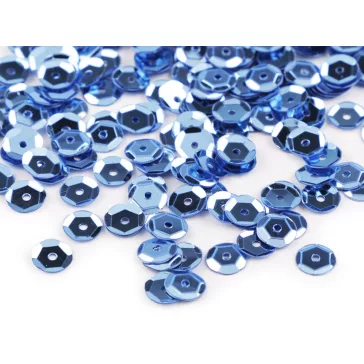   Varrható flitterek Ø6 mm törött - 2348 világoskék (50 g-os csomagolás)