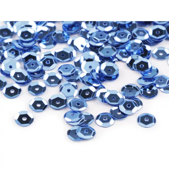 Varrható flitterek Ø6 mm törött - 2348 világoskék (50 g-os csomagolás) Varrható flitterek Ø6 mm törött - 2348 világoskék (50 g-os csomagolás)