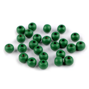 Fa gyöngyök Ø10mm - 8 zöld (20 g-os csomagolás)