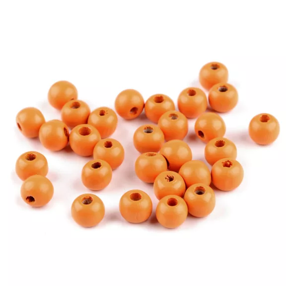 Fa gyöngyök Ø10mm - 10 narancssárga (1000 g-os csomagolás) Fa gyöngyök Ø10mm - 10 narancssárga (1000 g-os csomagolás)