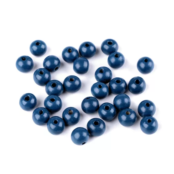 Fa gyöngyök Ø10mm - 14 kék delta (20 g-os csomagolás) Fa gyöngyök Ø10mm - 14 kék delta (20 g-os csomagolás)