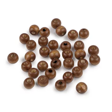   Fa gyöngyök Ø10mm - 15 világosbarna (20 g-os csomagolás)