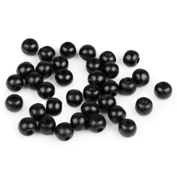 Fa gyöngyök Ø10mm - 18 fekete (100 g-os csomagolás)