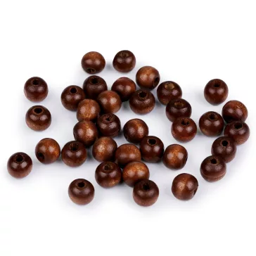   Fa gyöngyök Ø10mm - 22 barna konyak (100 g-os csomagolás)