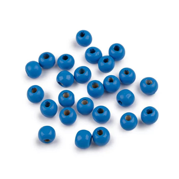 Fa gyöngyök Ø10mm - 24 kék (1000 g-os csomagolás) Fa gyöngyök Ø10mm - 24 kék (1000 g-os csomagolás)