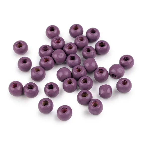 Fa gyöngyök Ø10mm - 25 lila (20 g-os csomagolás) Fa gyöngyök Ø10mm - 25 lila (20 g-os csomagolás)