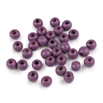 Fa gyöngyök Ø10mm - 25 lila (100 g-os csomagolás)