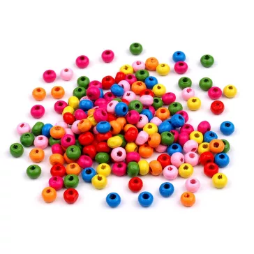 Fa gyöngyök Ø5 mm - mix (300 g-os csomagolás)