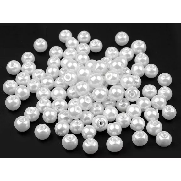 Tekla üveggyöngy Ø6 mm - 01B fehér (1000 g-os csomagolás) Tekla üveggyöngy Ø6 mm - 01B fehér (1000 g-os csomagolás)