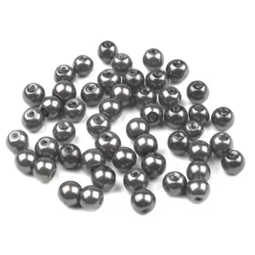   Tekla üveggyöngy Ø6 mm - 19B ezüst söt (500 g-os csomagolás)