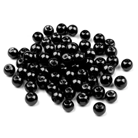 Tekla üveggyöngy Ø6 mm - 20B fekete (500 g-os csomagolás) Tekla üveggyöngy Ø6 mm - 20B fekete (500 g-os csomagolás)