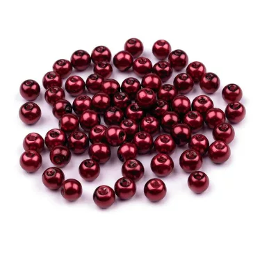   Tekla üveggyöngy Ø6 mm - 39A bordó (500 g-os csomagolás)