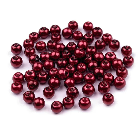 Tekla üveggyöngy Ø6 mm - 39A bordó (500 g-os csomagolás) Tekla üveggyöngy Ø6 mm - 39A bordó (500 g-os csomagolás)