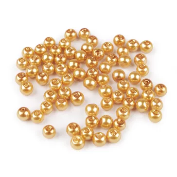   Tekla üveggyöngy Ø6 mm - 74B világos arany (500 g-os csomagolás)