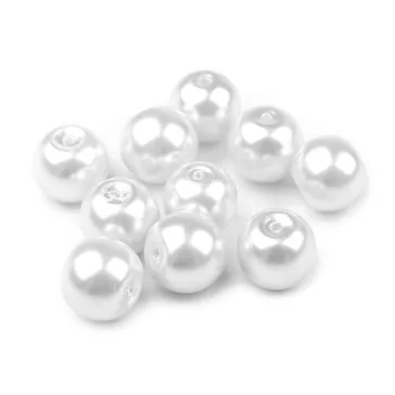   Tekla üveggyöngyök Ø10 mm - 01B fehér (1000 g-os csomagolás)