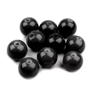   Tekla üveggyöngyök Ø10 mm - 20B fekete (500 g-os csomagolás)