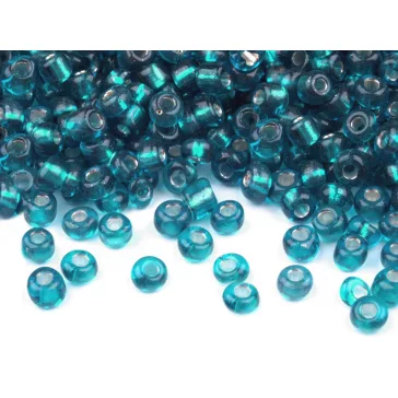   Üveg kásagyöngyök 6/0 - 4 mm-es áthúzóval - 23B türkisz (50 g-os csomagolás)