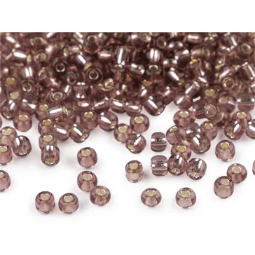   Üveg kásagyöngyök 6/0 - 4 mm-es áthúzóval - 41A lila sötét (450 g-os csomagolás)