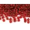 Üveg kásagyöngyök 6/0 - 4 mm-es áthúzóval - 25B eper piros (450 g-os csomagolás)