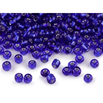   Üveg kásagyöngyök 6/0 - 4 mm-es áthúzóval - 28 blue dark (50 g-os csomagolás)