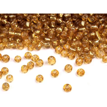   Üveg kásagyöngyök 8/0 - 3 mm-es áthúzóval - 22 arany (450 g-os csomagolás)