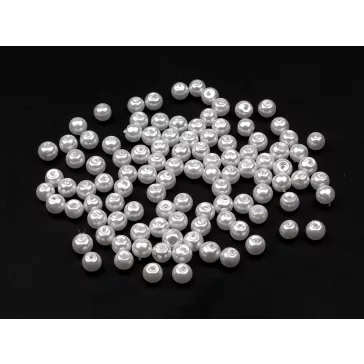   Tekla üveggyöngy Ø4 mm - 01B fehér (500 g-os csomagolás)