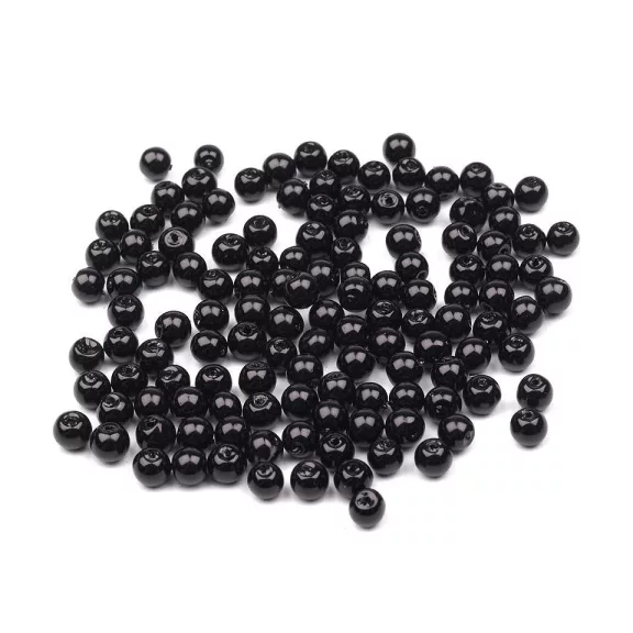 Tekla üveggyöngy Ø4 mm - 20B fekete (250 g-os csomagolás) Tekla üveggyöngy Ø4 mm - 20B fekete (250 g-os csomagolás)