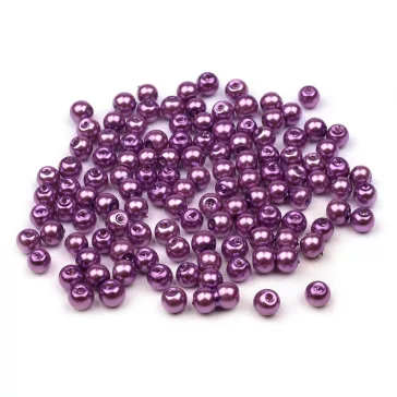 Tekla üveggyöngy Ø4 mm - 45B lila (250 g-os csomagolás)