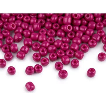   Üveg kásagyöngyök 6/0 - 4 mm-es nem átlátszó - PP62 pink (50 g-os csomagolás)