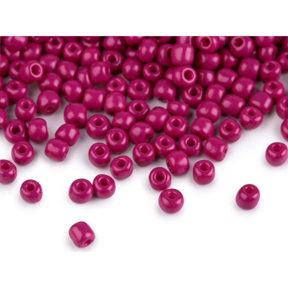 Üveg kásagyöngyök 6/0 - 4 mm-es nem átlátszó - PP62 pink (50 g-os csomagolás) Üveg kásagyöngyök 6/0 - 4 mm-es nem átlátszó - PP62 pink (50 g-os csomagolás)