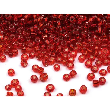   Üveg kásagyöngy 12/0 - 2 mm-es lyukkal - 25B piros (1350 g-os csomagolás)