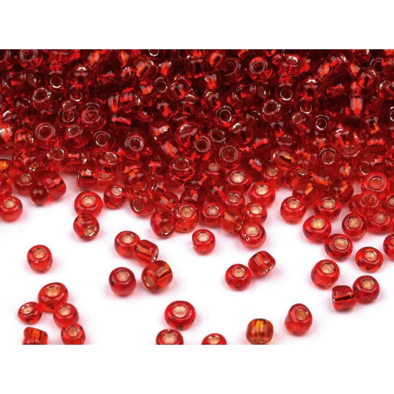 Üveg kásagyöngy 12/0 - 2 mm-es lyukkal - 25B piros (50 g-os csomagolás) Üveg kásagyöngy 12/0 - 2 mm-es lyukkal - 25B piros (50 g-os csomagolás)